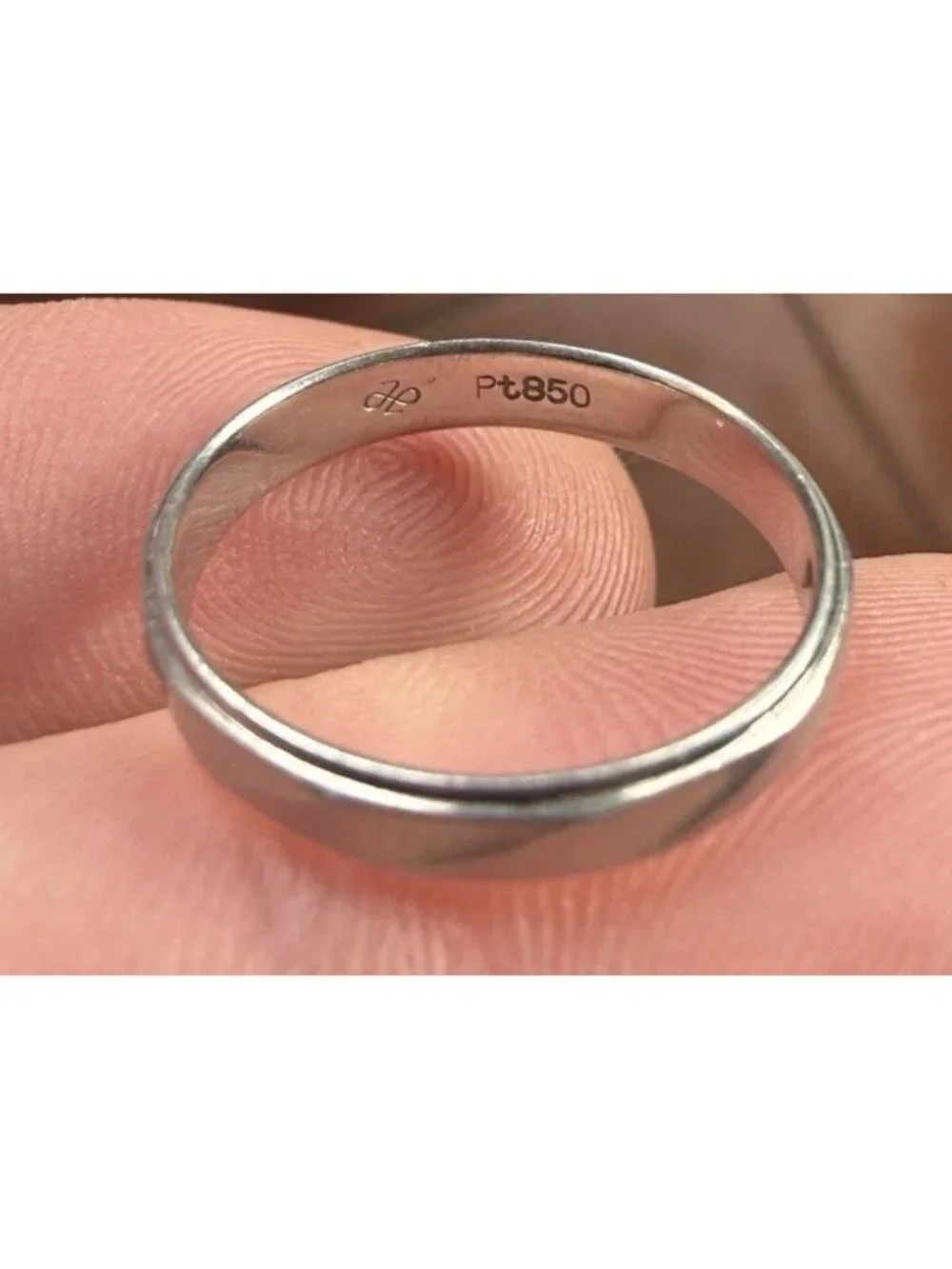 Designer Platinum Pt 850 Textured Band Ring Size 5.5